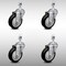 Service Caster 4 Inch SS Black Polyurethane Wheel Swivel 12mm Threaded Stem Caster Set SCC SCC-SSTS20S414-PPUB-BLK-M1215-4 - alternate 2